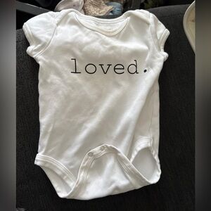 Pact White 'Loved' Baby Bodysuit